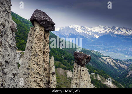 Suche alamy Alle Bilder die Pyramiden von Euseigne im Wallis, Schweiz Stockfoto