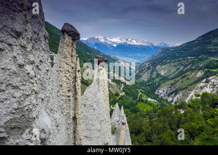 Suche alamy Alle Bilder die Pyramiden von Euseigne im Wallis, Schweiz Stockfoto