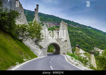 Suche alamy Alle Bilder die Pyramiden von Euseigne im Wallis, Schweiz Stockfoto