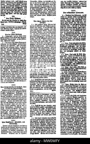 . English: Römischer Käyserlicher Majestät Ordnung und Reformation guter Policey, im Heiligen Römischen Reich, zu Augspurg Anno 1530. auffgericht. (Polizeiordnung von Karl V. 1530) Blatt 5. 23. November 2008. Merker Berlin 489 PO 1530 5. Stockfoto