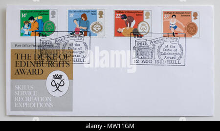 1981 Ganzsachen Stempel GB Herzog von Edingburghs Award Stockfoto