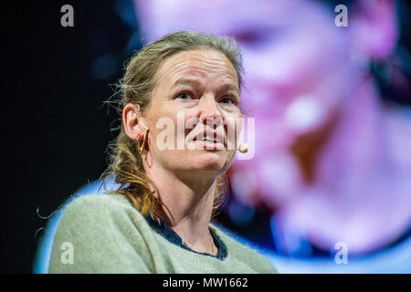 Mittwoch, 30. Mai 2018 Im Bild: Rikke Schmidt Wimmer Re: 2018 Hay Festival statt Heu Wye, Powys, Wales Stockfoto