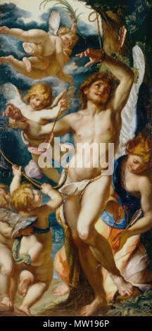 . Français: Saint Sébastien secouru par les Anges. 25 August 2014, 13:50:44. Vtt royaux des Beaux-Arts de Belgique 502 Procaccini, G.C. - Saint Sebastien - Bruxelles Stockfoto