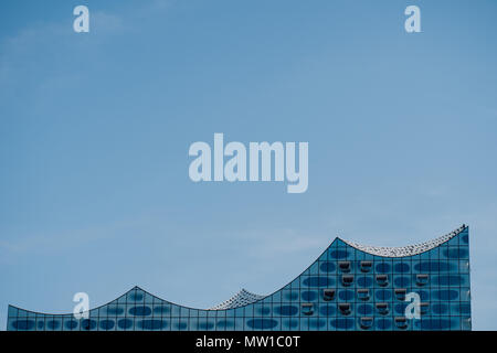 Hamburg, Deutschland - 17. April 2018: die Elbphilharmonie in der Hafencity, Hamburg, Deutschland Stockfoto