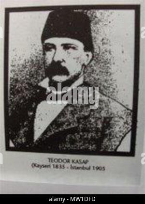 . Englisch: Lithographie von Theodoros Kasapis - Teodor Kasap (1835-1905) Osmanischen Satiriker griechischen Ursprungs aus Kayseri. Ende des 19. Jahrhunderts - Anfang des 20. Jahrhunderts. Unbekannt 590 Teodor Kasap osmanischen Griechische Stockfoto