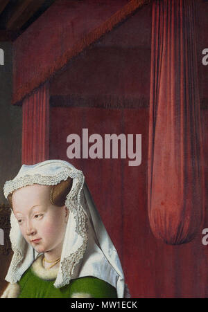592 Das Arnolfini Portrait, Detail (9) Stockfoto