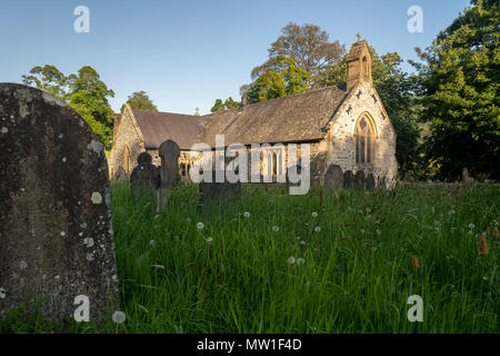 Llantysilio Pfarrkirche in der Nähe von Horseshoe Falls Stockfoto