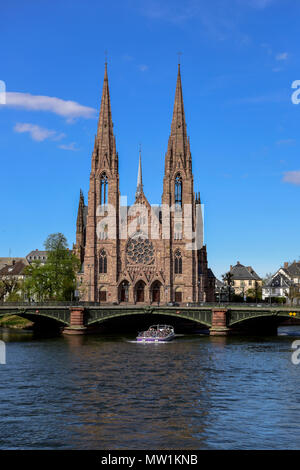 St. Paul's Kirche auf der Ill, Straßburg, Elsass, Frankreich Stockfoto