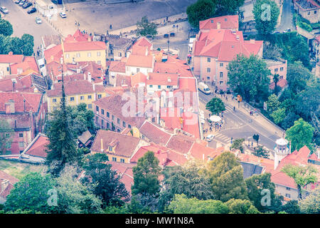 Luftaufnahme von Sintra, Portugal. Stockfoto