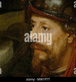 . Englisch: von Rembrandts Nachtwache Detail. Gezeigt wird Paulus Schoonhoven. . 17 September 2014, 00:28:02. Rembrandt van Rijn (1606-1669) 597 Die Nachtwache Paulus Schoonhoven Stockfoto