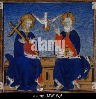 615 Trinity (guiard Moulins, Bibel historiale, 15 c.) Stockfoto