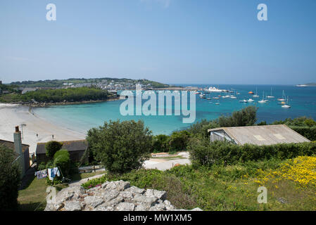 Hugh Town auf St Marys Stockfoto