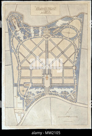 . English: Erwin Barth (1880-1933), vorwerker Friedhof, Lübeck: Grundriss des Entwurfs als Einzeichnung in den Bestandsplan der Anlage1: 1000, Maßstabsleiste. Lithographie aquarelliert auf Karton, 75,90 x 53,00 cm (incl. Scanrand). Architekturmuseum der Technischen Universität Berlin Inv. Nr. 40496. 1906. Erwin Barth (1880 - 1933) Beschreibung Deutsche Garden Designer Datum der Geburt / Tod 1880 1933 Ort der Geburt / Todes Lübeck Berlin Ort Schloss Charlottenburg; Lübeck Authority control: Q 100653 VIAF: 52786280 ISNI: 0000 0000 83828681 ULAN: 500230861 82134689 LCCN: n GND: 1300 Stockfoto