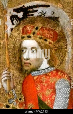 . Englisch: Saint Wencelaus von der Votivkirche Gemälde von Erzbischof Jan Očko von Vlašim. ca. 1370. Anonym 637 Votivni obraz Ocko - Vaclav Stockfoto