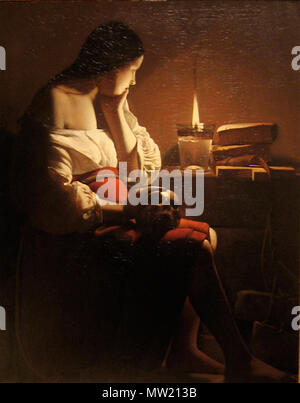 . Magdalena mit den rauchenden Flamme. Georges de La Tour (Frankreich, Vic-sur-Seille, 1593 - 1652) Die Magdalena mit den rauchenden Flamme, ca. 1638-1640 Malerei, Öl auf Leinwand, 46 1/16 x 36 1/8 in. (117 x 91.76 cm) Gabe des Ahmanson Foundation (M. 77.73) Wikipedia Kunst im Los Angeles County Museum der Kunst dieses Foto von Los # M. 77.73 im Los Angeles County Museum der Kunst beigetragen, unter dem Namen "Artefakte" als Teil der Wikipedia Kunst Projekt im Februar 2009 liebt, liebt. Los Angeles County Museum der Kunst das ursprüngliche Foto auf Flickr von Beesnest McClain getroffen wurde - Bitte fügen Sie eine Stockfoto