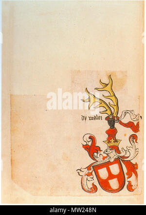 . Ingeram-Codex der ehemaligen Bibliothek Cotta lviij (?) aufgeklebtes Halbblatt dy Maler 668 Ingeram Codex 119 Stockfoto