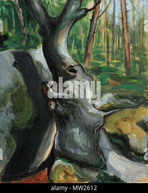 . Ansicht mit Baumstamm. Anfang des 20. Jahrhunderts 32 Albert-Edouard Chazalviel Stockfoto