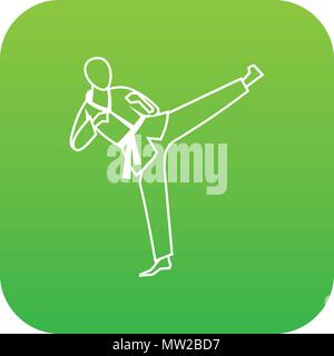 Wushu master Symbol Digital Green Stock Vektor