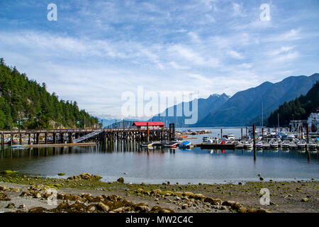 Blick auf den Hafen von Horseshoe Bay, British Columbia, Kanada Stockfoto