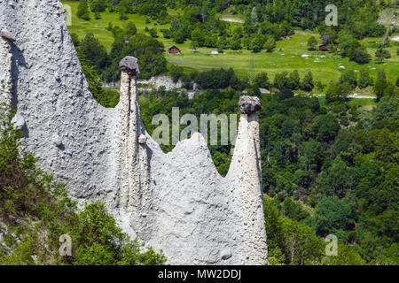 Suche alamy Alle Bilder die Pyramiden von Euseigne im Wallis, Schweiz Stockfoto