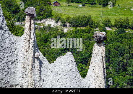 Suche alamy Alle Bilder die Pyramiden von Euseigne im Wallis, Schweiz Stockfoto