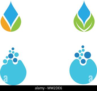 Wassertropfen Logo Template Vector Illustration Design Stock Vektor