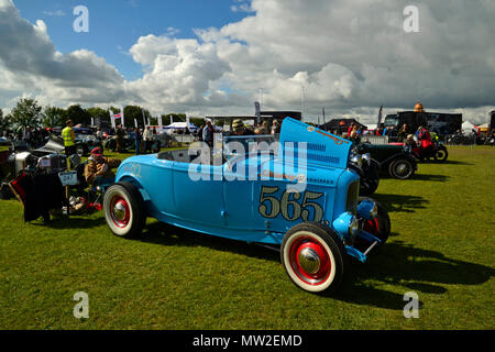 Kop Hill Climb 2017, klassische Motorsportveranstaltung in Princes Risborough, Buckinghamshire. Chilterns. Großbritannien Stockfoto