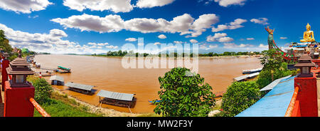 Mekong Fluss Landschaft Landschaft. Asiatische reise Abenteuer Stockfoto