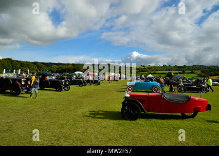 Kop Hill Climb 2017, klassische Motorsportveranstaltung in Princes Risborough, Buckinghamshire. Chilterns. Großbritannien Stockfoto