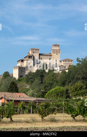 Italien, Emilia-Romagna: torrechiara Burg Stockfoto