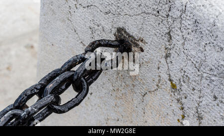 Schwarze Kette für typisch maritime verwenden Stockfoto