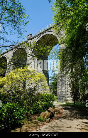 Trenance Viadukt in einem denkmalgeschützten Struktur in Newquay Cornwall. Stockfoto