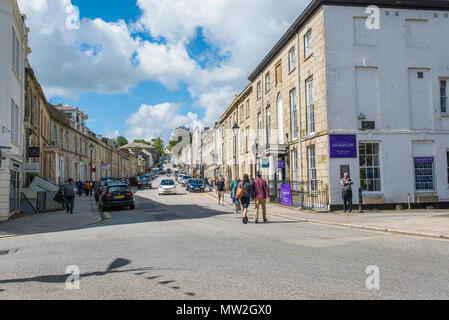 Eine Straßenszene in Truro in Cornwall. Stockfoto