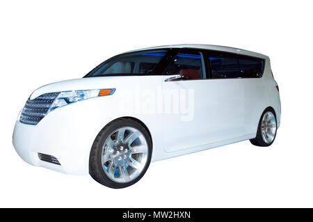 Große Hybrid Concept Car von Toyota. Auf einem weißen Hintergrund. Beschneidungspfad enthalten. Viele weitere Auto Fotos in meiner Galerie. Stockfoto