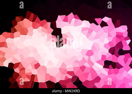 Farbenfrohe abstrakte geometrische Hintergrund mit soliden Zahlen. Abstrakte moderne Hintergrund mit rosa und weißen Polygone. Stockfoto