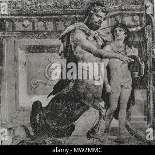 . Englisch: herculanum - Basilika Malerei Français: Fresque de la Basilique d'Herculanum, transferée détachée et Au musée de Neapel. Erste centyry AD. Antike römische Maler 275 Herculanum - Basilika - Chiron Stockfoto