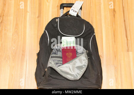 Polnischen EU-Paß in der Tasche Stockfoto