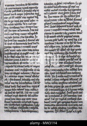 . Deutsch: Das Öffnen der Seite der anonymen Text aus dem 11. Jahrhundert, die Historia de Sancto Cuthberto, ein aus dem 12. Jahrhundert Manuskript (Cambridge University Library ff. 1, 27). 12. Jahrhundert. Anonym 280 Historia de Sancto Cuthberto Stockfoto