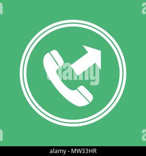 Symbol für ausgehende Anrufe vector, Mobile User Interface anmelden Stock Vektor
