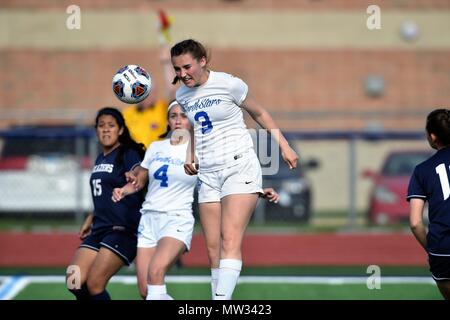 Player in ein Ziel. USA.. Stockfoto