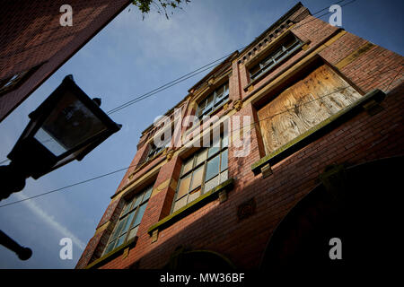 Die Stockport Stadtzentrum Altstadt, wo das Licht In, Restaurant in einer alten Mühle Gebäude Stockfoto