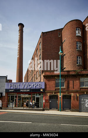 Stockport Stadtzentrum Wahrzeichen Hat Works touristische Museum Wellington Mil eine feuerfeste Baumwollspinnerei Denkmalgeschützte Stockfoto