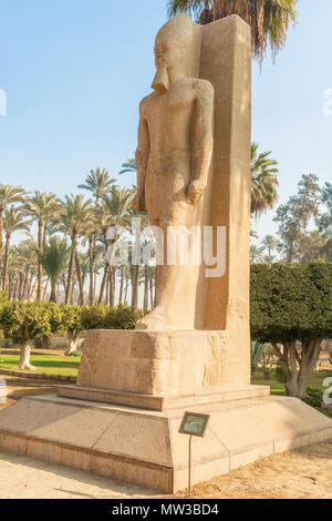 Stehende Statue von Ramses II. in das Freilichtmuseum von Memphis, Ägypten Stockfoto