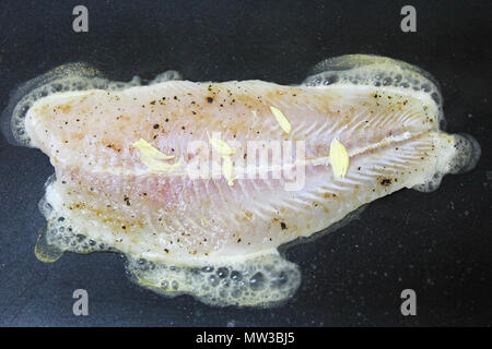 Fisch pangasius Filet, Steak kochen Stockfoto