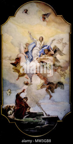 . Maria Himmelfahrt. Giovanni Battista Tiepolo (1696-1770) Alternative Namen Gianbattista, Giambattista Tiepolo Beschreibung italienischer Maler und Graveur Geburtsdatum / Tod vom 5. März 1696 27. März 1770 Lage der Geburt / Tod Venedig Madrid Arbeitsort Udine, Venedig, Venetien, Würzburg, Madrid Authority control: Q 186202 VIAF: 71399712 ISNI: 0000 0001 2138 6633 ULAN: 500018523 80045041 LCCN: n NLA: 35550021 WorldCat 618 Udine-Oratorio Purita - DE Tiepolo Assunta Stockfoto