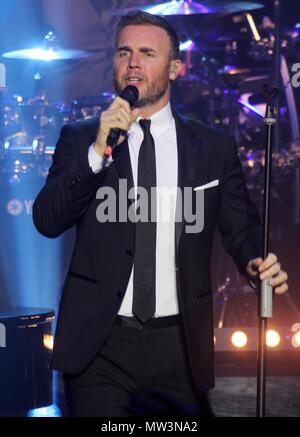 Liverpool, Großbritannien, nehmen Sie, dass Star Gary Barlow führt Solo an der Liverpool Philharmonic Hall heraus Masse zu verkaufen, Kredit Ian Fairbrother/Alamy Stockfotos Stockfoto