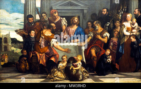 Abendmahl in Emmaus (1559-1560) von Paolo Caliari, bekannt als Paolo Veronese (1528 - 1588) Stockfoto