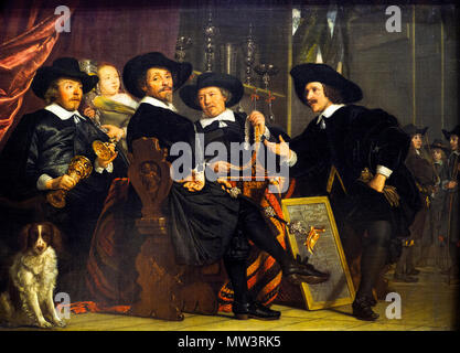 Offiziere der Armbrustschützen Gilde der Amsterdam Civic Guard (1653) von Emanuel de Witte (1613-1670) Stockfoto