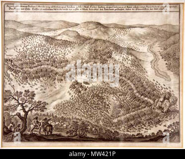 . Englisch: Alte kupferstich der Schlacht von jankov. . Diese Datei fehlt, Informationen zum Autor. 454 alten kupferstich der Schlacht von jankov Stockfoto