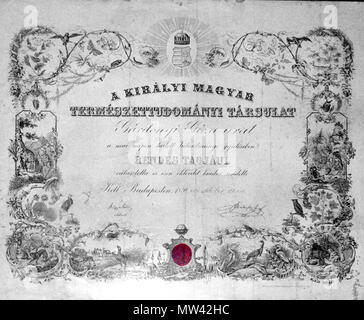 242 Geza am Gárdonyi-Magyar Termeszettudomanyi Tarsulat Stockfoto